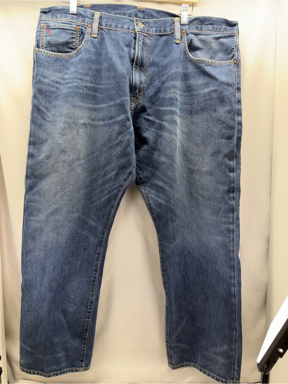 Polo Ralph Lauren Hampton Straight Leg Jeans 42x30 Medium Wash 100% Cotton